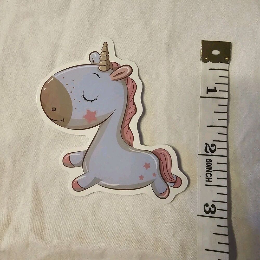 Cute Unicorn Die Cut Vinyl Sticker Decal Fantasy Magical Durable Purple Pink